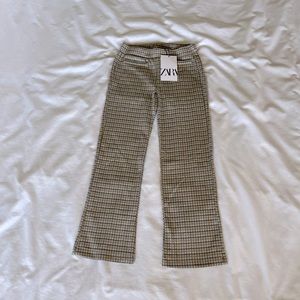 Zara girls plaid flare pants